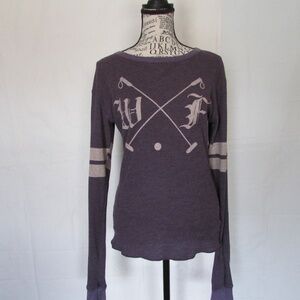 Wildfox Lavender Ribbed Long Sleeve Top